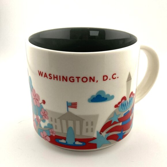 Starbucks Washington, D.C. "You Are Here"Ceramic Coffee Mug 414ml NEW No Box - Picture 1 of 5